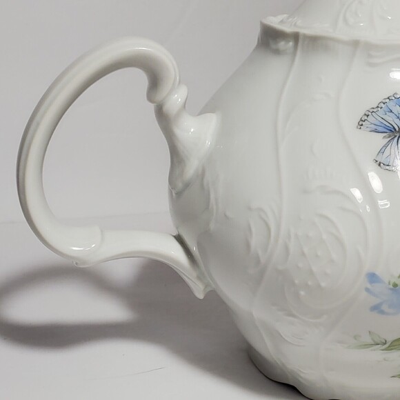 Bernadotte Teapot Czechoslovakia Butterfly Floral Vintage - Picture 6 of 11